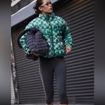 NWT FREE PEOPLE Scrunchy Glossy Printed Pippa Packable Puffer Jacket L Green Size L Photo 2