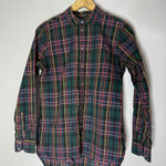 J.Crew  Classic Green Pink Plaid Collar Button Down Shirt Size 6 Tall Photo 0