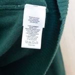 CeCe  Womens Sweater Size L Green Ruffle Mock Neck Feminine Chic Preppy Romantic Photo 3