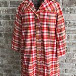 Vintage Loll Ease Plaid Dress Pearlized Buttons Festive Trendy 70’s 80’s Red Size undefined Photo 0