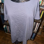 Eileen Fisher  blue elevated basic luxe L minimalist basic tee Photo 0