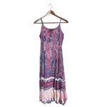 The Pyramid Collection Pink and Blue Tie Dye Spaghetti Strap Maxi Dress Size M Photo 1