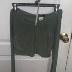 Long Sleeve Crop Top With Choker Green Size L Photo 0