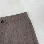 JM Collection Petite Plaid Straight Leg Dress Pants Trousers Brown Maroon 10P Photo 3