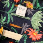 Old Navy Size L Navy Blue Cotton Bananas Tropical Palm Peint Button Down Shirt Photo 7