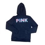 PINK - Victoria's Secret Victoria's Secret PINK gray zip up hoodie with multicolor sequin logo on back Photo 1