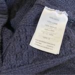 J.Crew Navy Blue Cable Knit Fisherman Sweater 100% Wool Womens Size XXS Photo 4