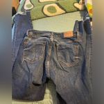 ZARA  Basic Floral Embroidered Denim Raw Hem Jeans Size 2 Photo 5