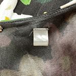 T Tahari Black Floral Print Sleeveless Pleated Belted Midi Dress Size Medium Photo 9