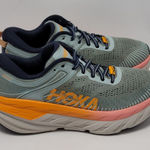 Hoka Women's One Bondi 7 Running Sneakers Athletic Shoes Blue Orange Size 8.5 Photo 0