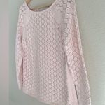Loft Pink Pointelle Sweater Size Large Photo 4