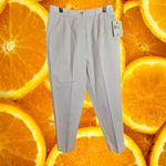 NWT David Brooks Women's Ivory Mid Rise Stretch Straight Leg Pants Size 12 Photo 1