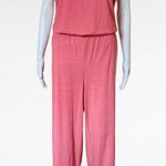 LOGO By Lori Goldstein LOGO Lori Goldstein Strawberry Heather Jersey Knit Jumpsuit Size Large Photo 1