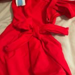 Cupshe One Piece Swimsuit Women Size L Red Cutout Tie Back Monokini Bathing Suit Photo 8