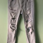 American Eagle Outfitters Light Wash Distressed Ripped Mom Jeans Photo 0