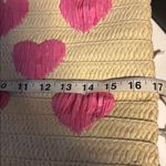 Urban Expression URBAN EXPRESSIONS NWTS STRAW TOTE WITH PINK HEART DESIGN FULLY LINED WITH POCKET Photo 9