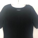 Mario Serrani Short Sleeve Ribbed Black Dress Size S Photo 4