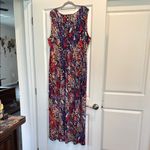 Elle  2X Sleeveless Maxi Dress with Beaded Crochet Lace Neckline Photo 2