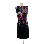 Rickie Freeman for Teri Jon Floral Print Scuba Sheath Dress Size 4 Black Photo 4