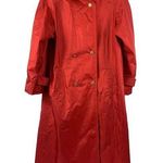 J. Gallery Women's Extra Long Rain Jacket Red Size 12 Photo 0