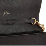 J.Crew Satin Chain Wallet Handbag Clutch Bright Berry Black Photo 2