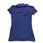 Lilly Pulitzer Ruffle Polo Top Navy Blue Casual Coastal Clean Girl Cotton Photo 4