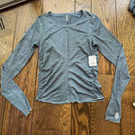 Free People Movement FP Right On Run Long Sleeve Layer Skyline Blue Sz Small New Photo 0