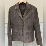 John Paul Richard Uniform  Women’s SZ 8 Leather Brown Suede Button Front Jacket Photo 0
