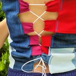 Rework handmade denim top Blue Size undefined Photo 2