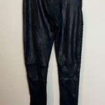 Spanx - Faux Leather Moto Leggings Black Slimming Pants Night Out Photo 3