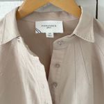 Pomander Place Polly Womens XS Beige 3/4 Sleeve Button Up Shirt Dress Tan Photo 4