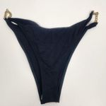 l*space L* Van Damme Bikini Bottom Bitsy in Black Size Large Gold Chain NWOT Photo 2
