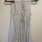 Akemi + Kin Anthropologie  grey tank top swing top lace up back size medium Photo 0