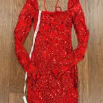 Lucy in the Sky  red Sequin Dress Photo 1