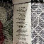 LuLaRoe  L pullover short sleeve v-neck hi low shirt rose design black white back Photo 5