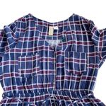 Mimi Chica NWT Navy Purple Plaid Tie Waist Shirt Mini Dress Juniors Size XL Photo 2