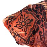 One World X-Large Top Geometric Sublimation Stretch Ruffled V-Neck Cap Sleeve Photo 3