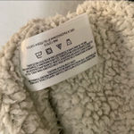 Orvis  Black White Quarter Zip Pullover Sweater Womens L Sherpa Lined Cabincore Photo 3