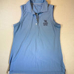 Peter Millar  Womens Sleeveless Golf Polo Shirt Blue M Photo 0