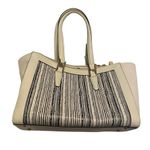 Antonio Melani  Women’s Black And White‎ Leather Shouder Bag Zipper Tote 9X4X14 Photo 0