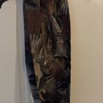 Beautiful‎ Colonial Shipping theme scarf in golds, reds, black. 60” x6.5”. Black Photo 1