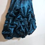Ruby Rox  Dress Teal Strapless Bubble Hem Dress Hoco Prom Juniors  Size 7 Photo 3