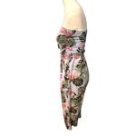 J for Justify floral hibiscus tropical halter wide leg jumper Photo 5