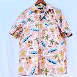 Ted Baker  LONDON | UDON SHORT SLEEVE STRETCH BUTTON UP ROMAN HOLIDAY SHIRT XXL Photo 2