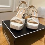 Nina Shoes Ivory Satin Platform Sandal Photo 7
