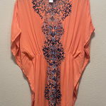 Venus Coral Coverup with Navy Design Photo 0