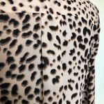 Apt. 9  Womens Semi Sheer Shirt XS Animal Print Long Sleeves Half Zip Front New Photo 8