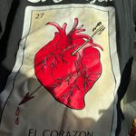 El corazón heart loteria card Mexican bingo graphic tee Black Photo 2