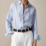 J.Crew  Tall Garçon classic shirt in Baird McNutt Irish linen Tall-8 Photo 0