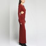 The Range  NYC x Intermix mass ribbed carved maxi dress NWT berry Photo 3